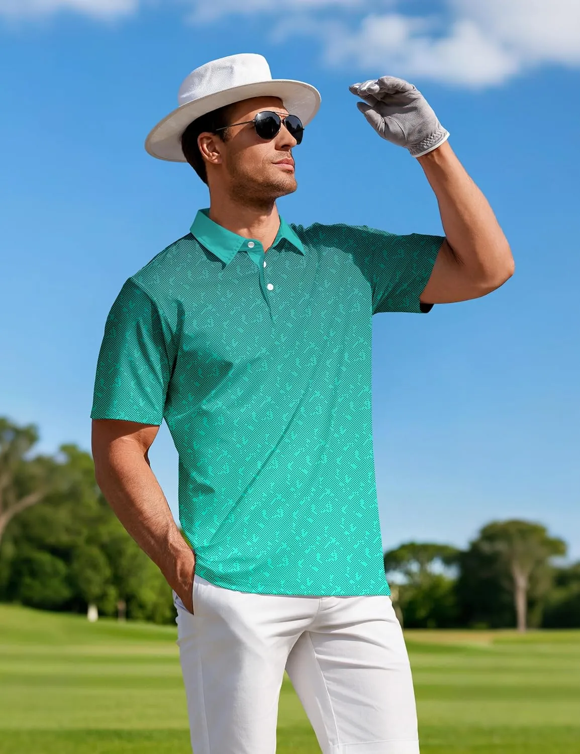 APTRO Mens Polo Shirt Short Sleeve Performance Golf Shirts Moisture Wicking Dry Fit Casual Quick-Dry T-Shirt