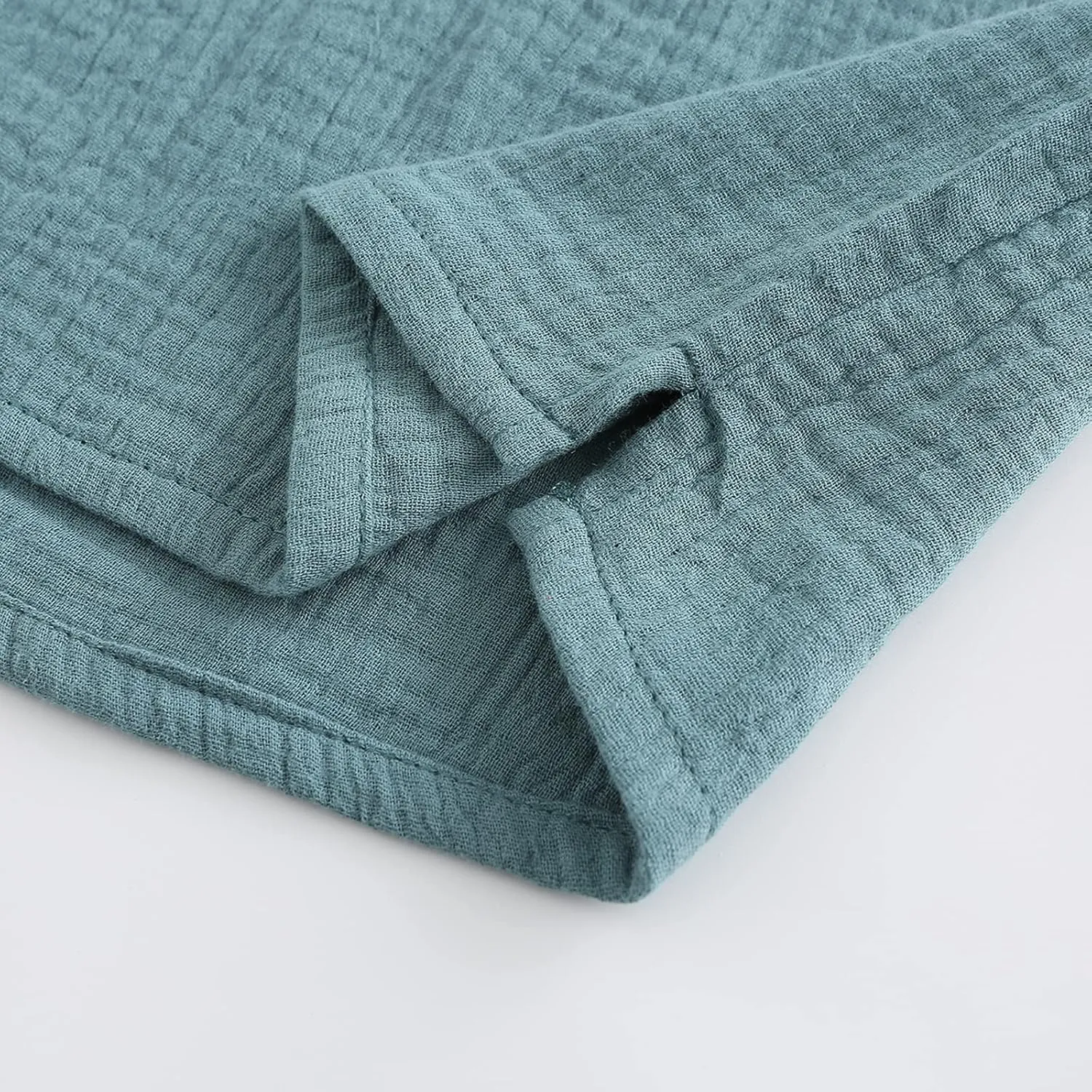 Ashmyova Boys Cotton Linen Shirt Toddler Boys Pocket Button Short Sleeve T Shirt Tees Tops