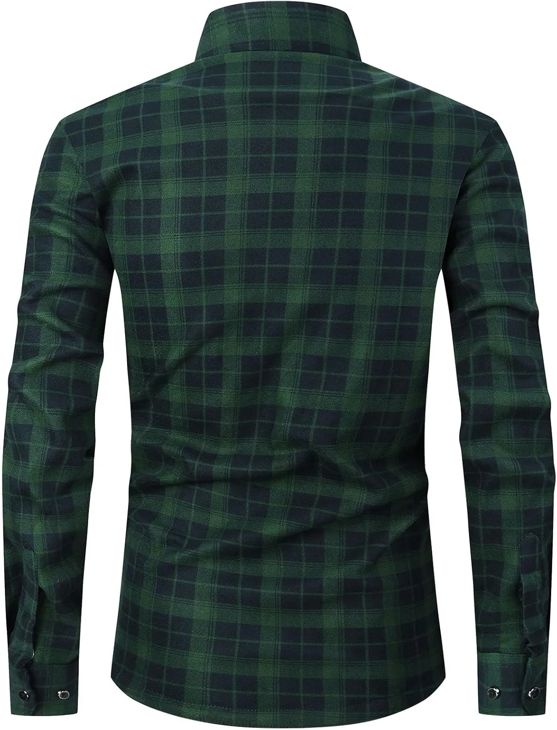 Askdeer Men's Plaid Shirts Jacket Fleece Flannel Shacket Long Sleeve Soft Warm Button Down Coat