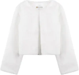 BOLEROSE Girls Cozy Faux Fur Childrens Kids Bolero Shrug Jacket Coat