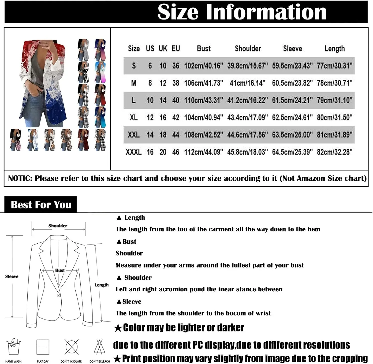 ChicCrate Blazer Jackets for Women Casual Long Sleeve Elegant Work Office Jacket Open Front Cardigan Outwear