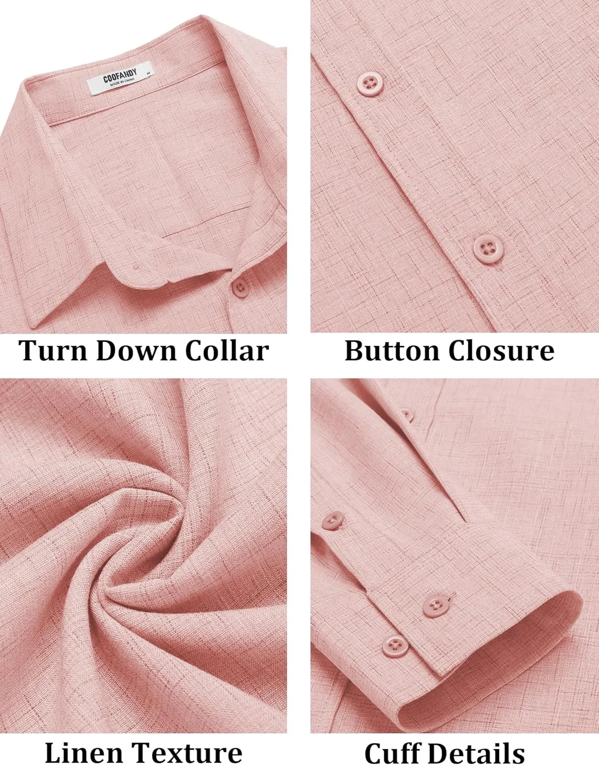 COOFANDY Men's Casual Button Down Shirt Long Sleeve Untucked Chambray Shirt Wrinkle Free Dress Shirts