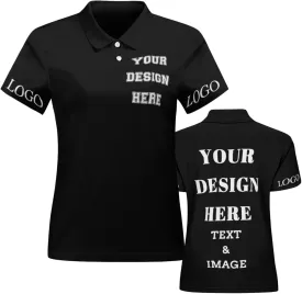 Custom Polo Shirt for Women Your Design Here Personalized Polo Shirt Short Sleeve T-Shirt for Sports