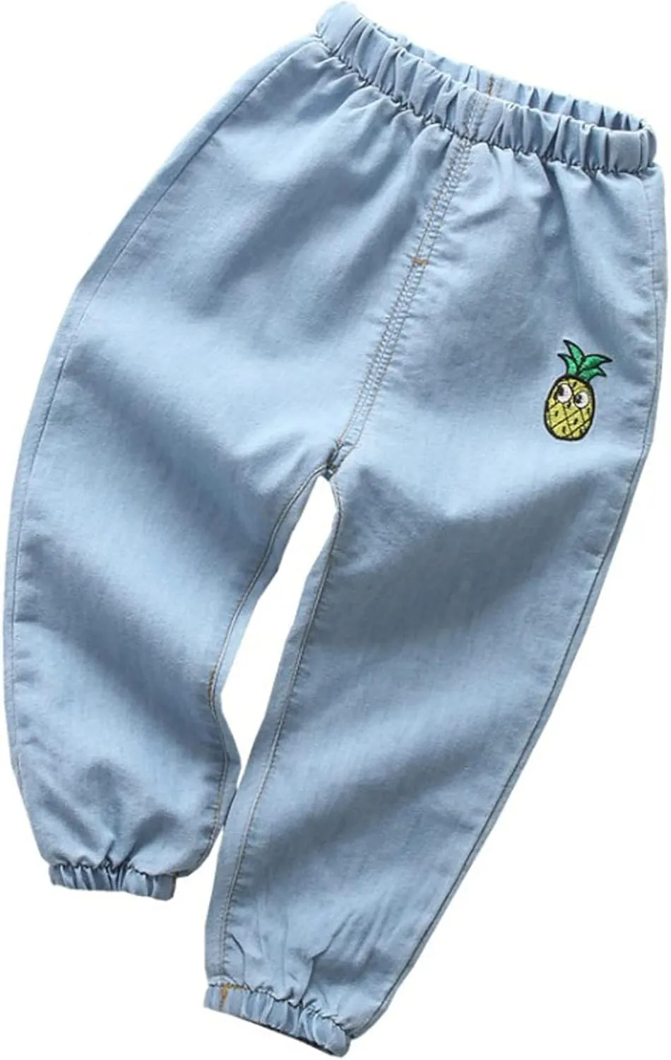 EISHOW Toddler Girls Boys Active Joggers Pants,Cartoon Kids Baby Elastic Waist Pull on Soft Cotton Denim Trousers Long Pants