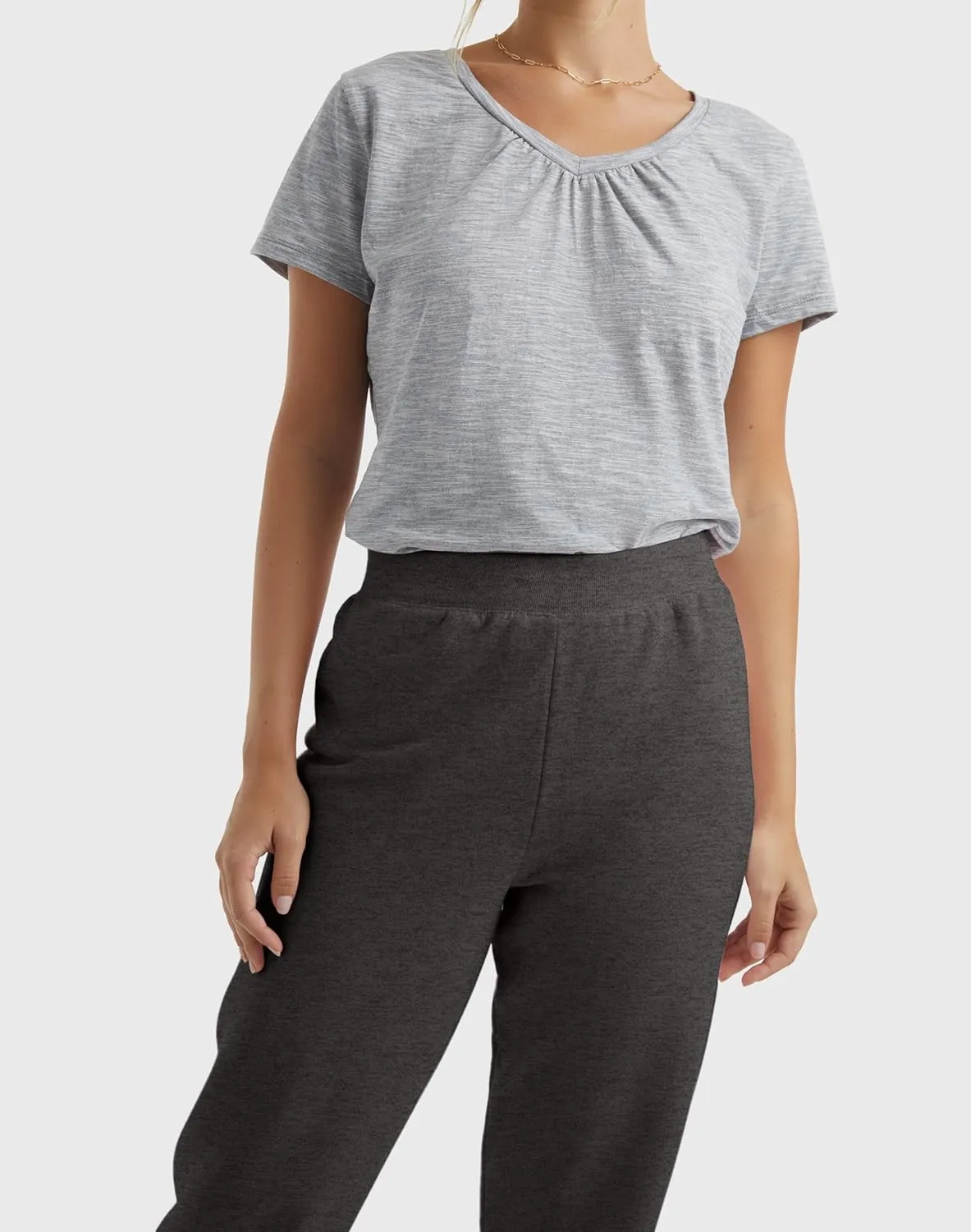 Hanes Women's Sweatpants, EcoSmart Fleece Joggers, Pocketless Cinched Leg Sweatpants for Women, 30"