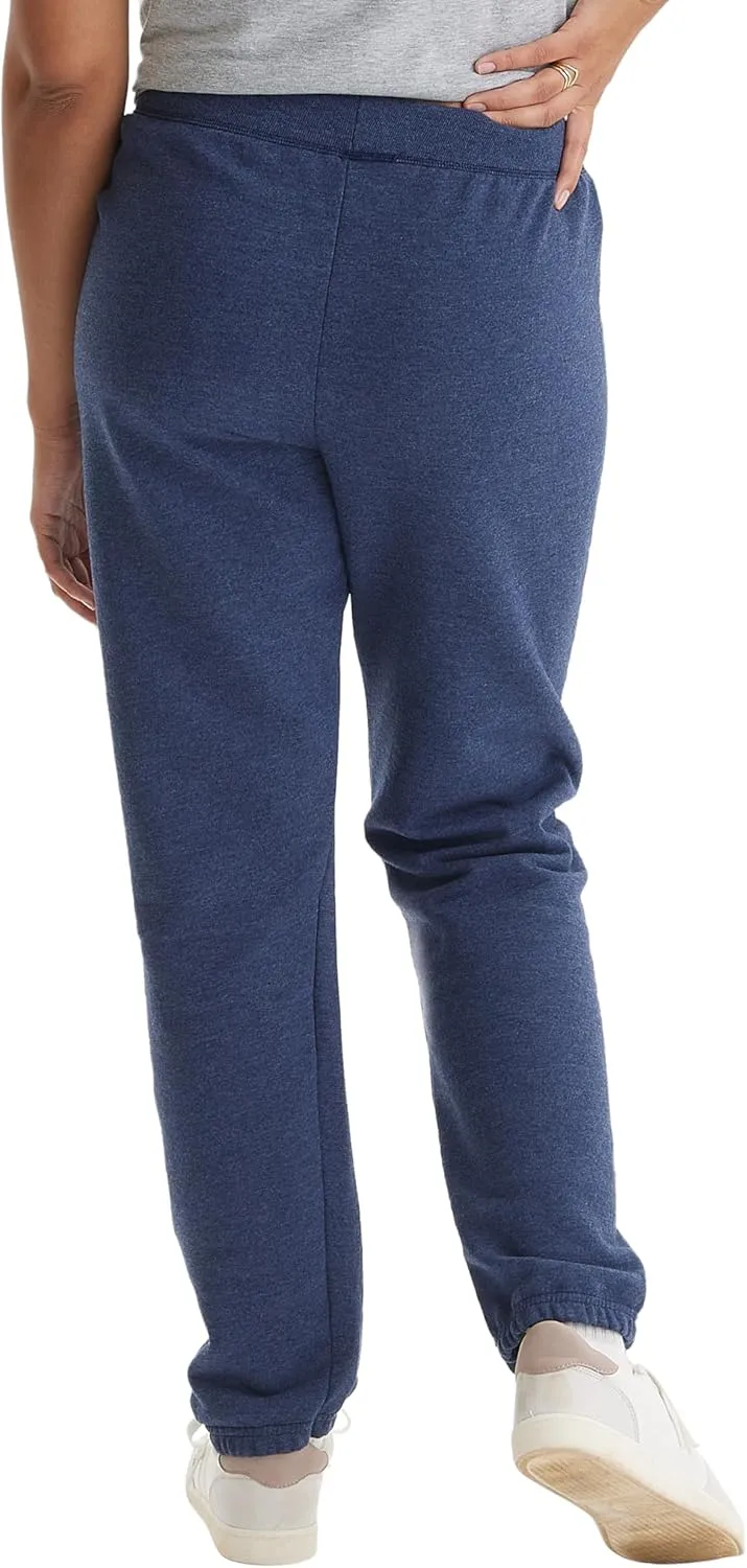 Hanes Women's Sweatpants, EcoSmart Fleece Joggers, Pocketless Cinched Leg Sweatpants for Women, 30"