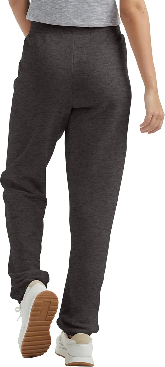 Hanes Women's Sweatpants, EcoSmart Fleece Joggers, Pocketless Cinched Leg Sweatpants for Women, 30"