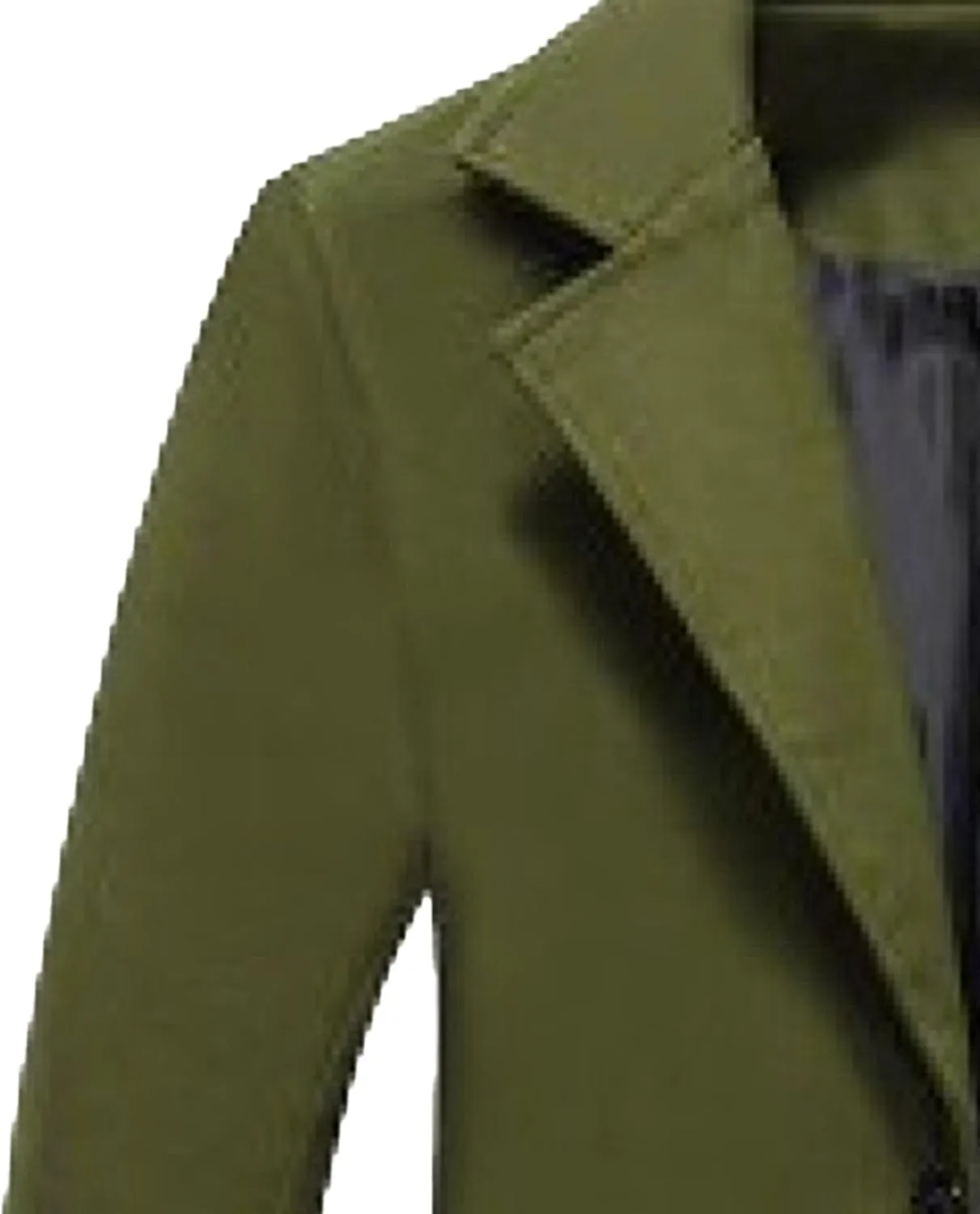 JEShifangjiusu Men'S Trench Coat Long Wool Coat Winter Classic Overcoat Top Pea Coat Casual Business Cotton Blend Jacket