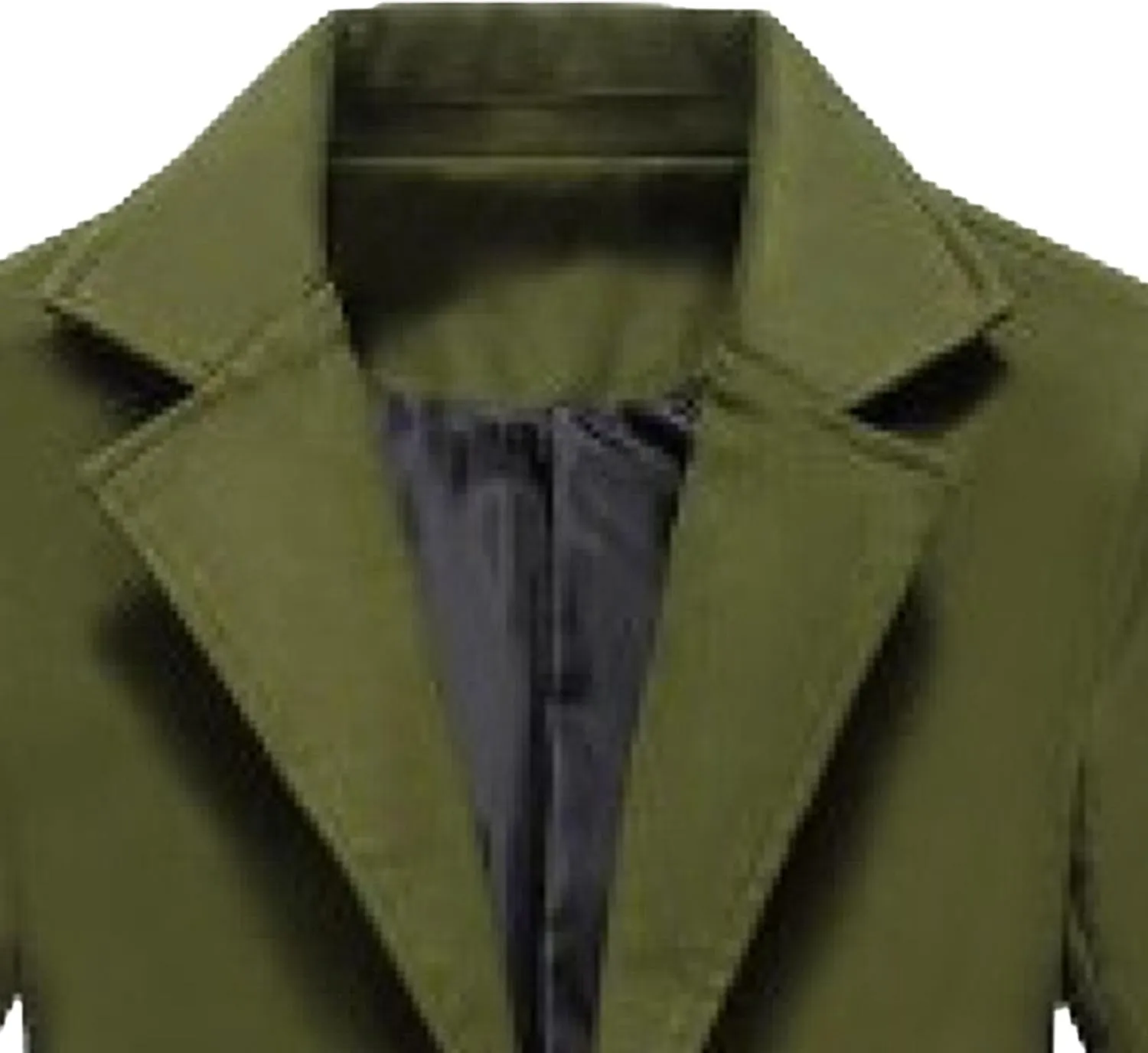 JEShifangjiusu Men'S Trench Coat Long Wool Coat Winter Classic Overcoat Top Pea Coat Casual Business Cotton Blend Jacket