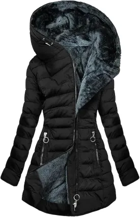 Long Winter Coats for Women Waterproof Fleece Lined Warm Long Puffer Jacket Thicken Parka Outwear With Fur Hood