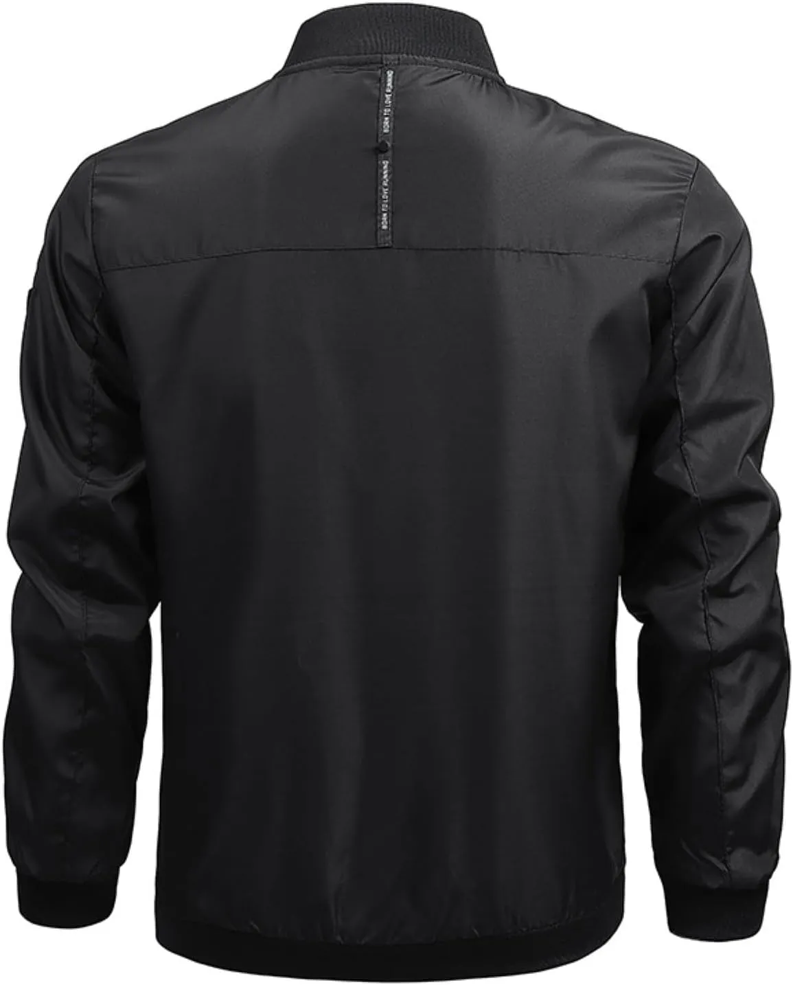 Men's Bomber Jacket Classic Solid Lightweight Casual Jackets Spring Fall Windbreaker Full Zip Up Coat with Pockets