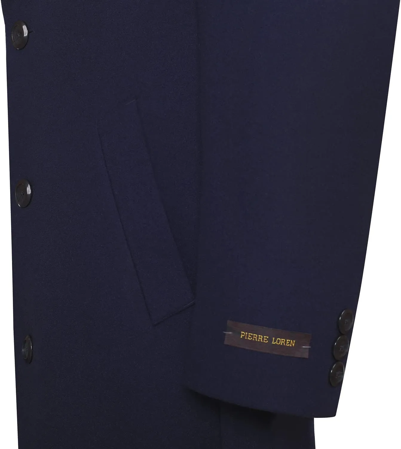 Mens Overcoat Classic Fit Wool Blend Winter Pea Coat Single Breasted Long Top Coats