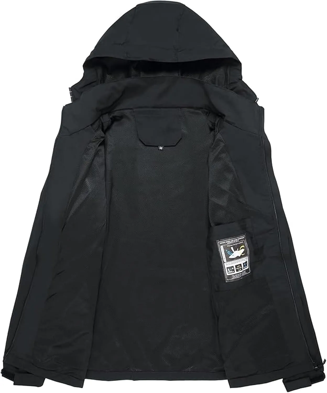 Men's Waterproof Windbreaker with Removable Hood Lightweight Rain Coats for Casual Hiking Cycling