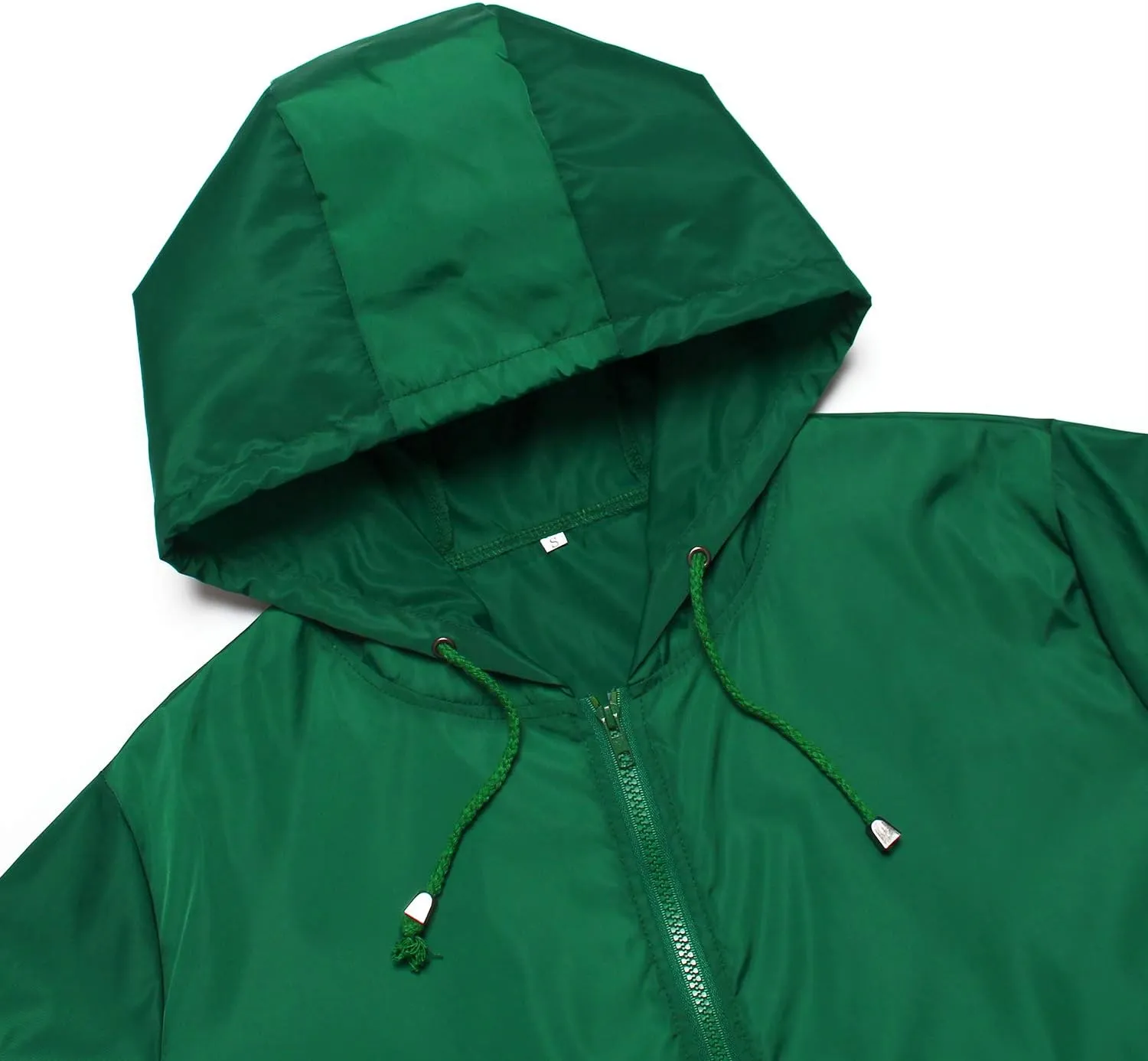 PESION Women's Waterproof Raincoat Lightweight Rain Jacket Hooded Windbreaker with Pocket for Outdoor