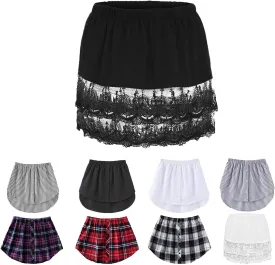 Shirt Extender for Women Layering,Adjustable Shirt Extenders Fake Top Lower Sweep Skirt for Layering