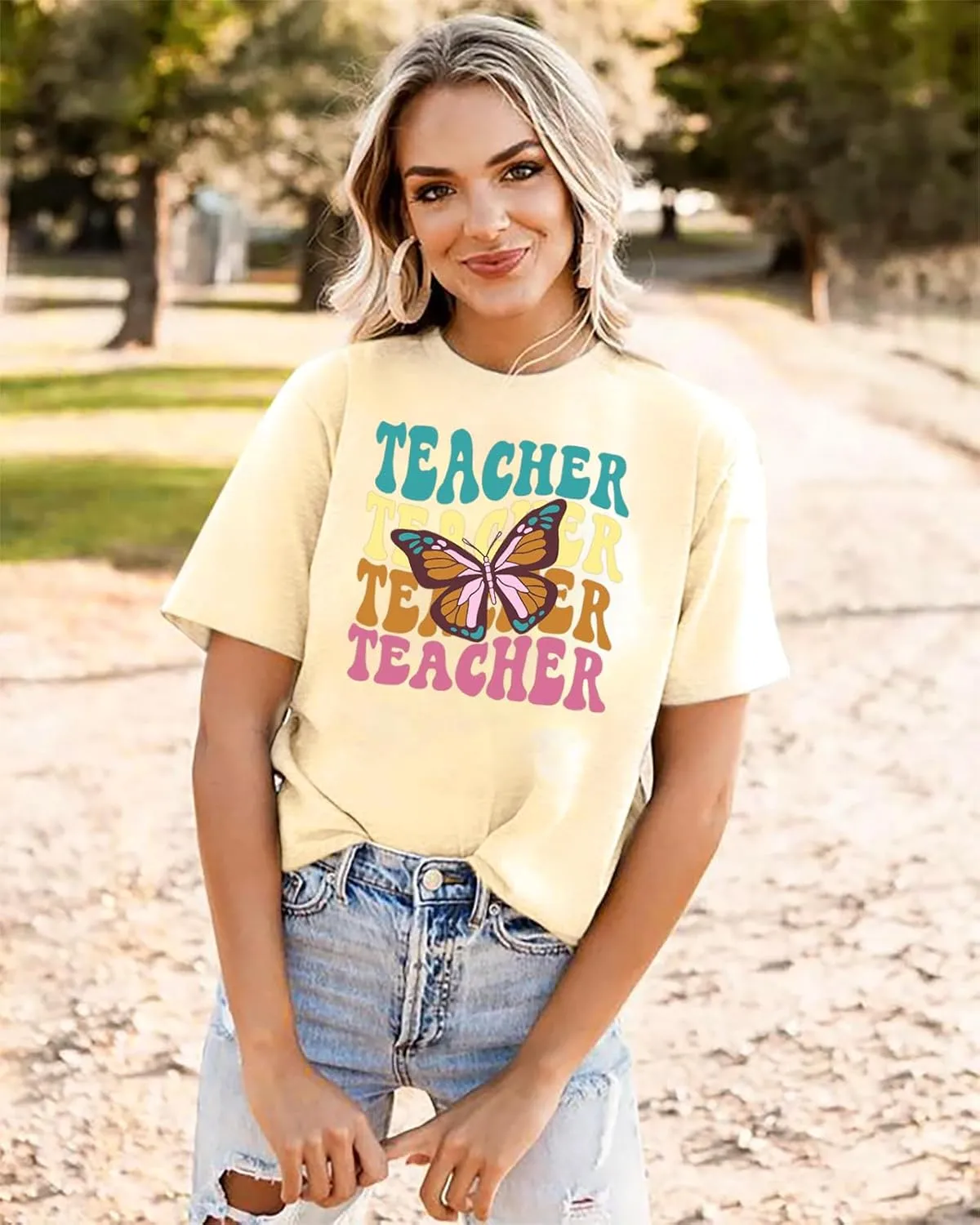 Teacher Shirt Women Teach T Shirt Teach Kindness Shirts Teaching Graphic Tees Back to School Shirt Short Sleeve Tops