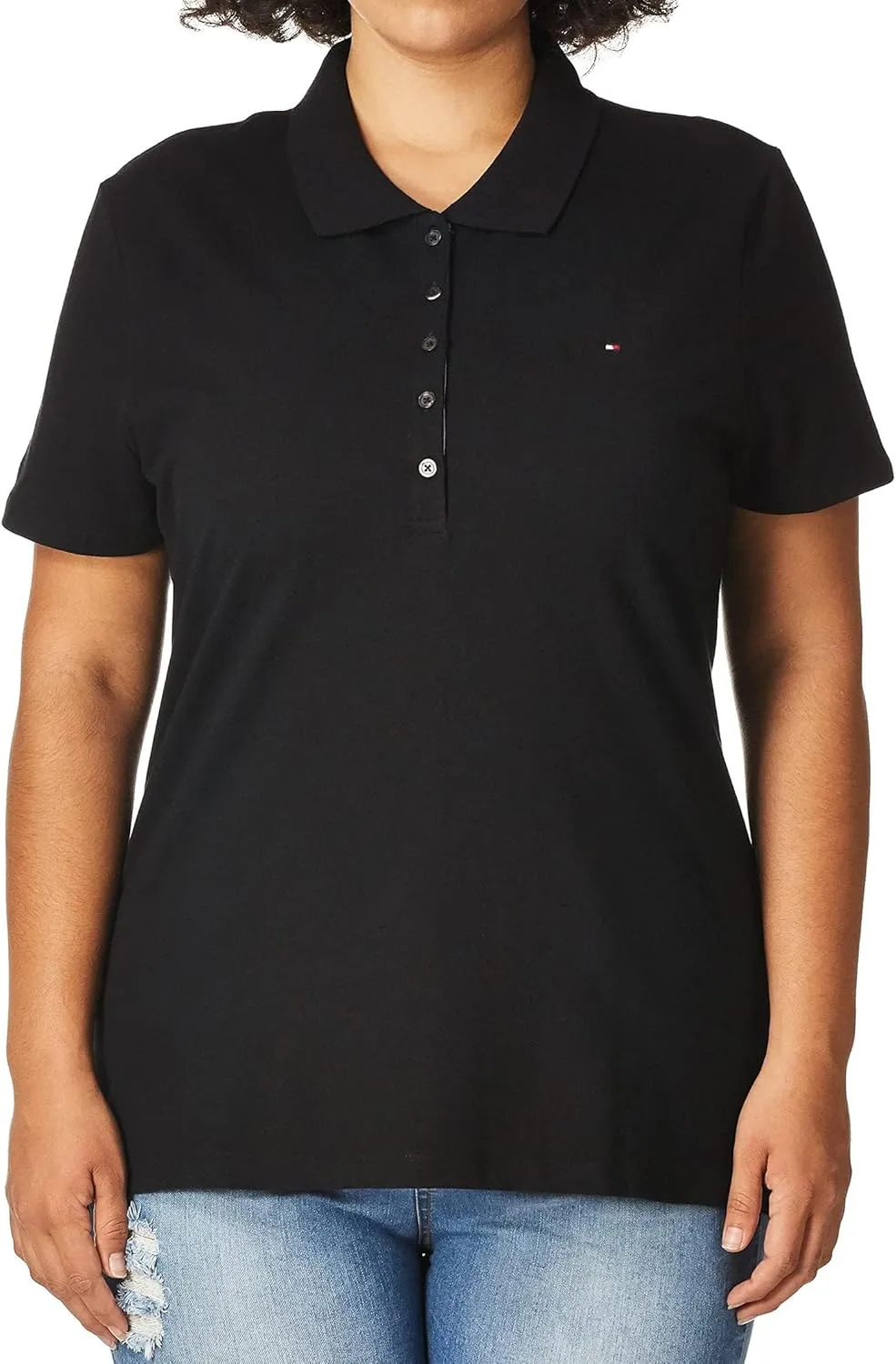 Tommy Hilfiger Women's Button-down Shirt, Polo Shirt- Level-up from Basic T-shirts