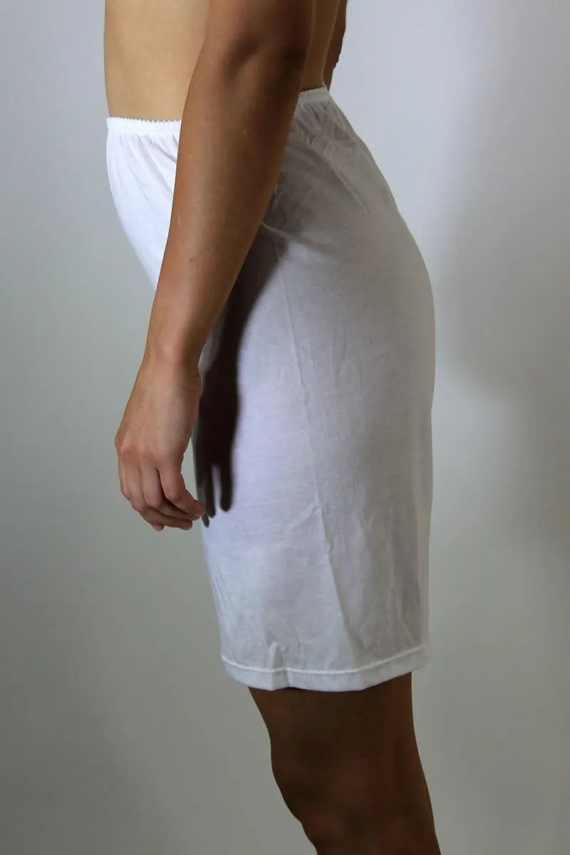 Underworks USA Womens 100% Cotton Cuff Leg Boy-Leg Brief Bloomers Pettipants Slip Shorts 8-inch Inseam 3-Pack