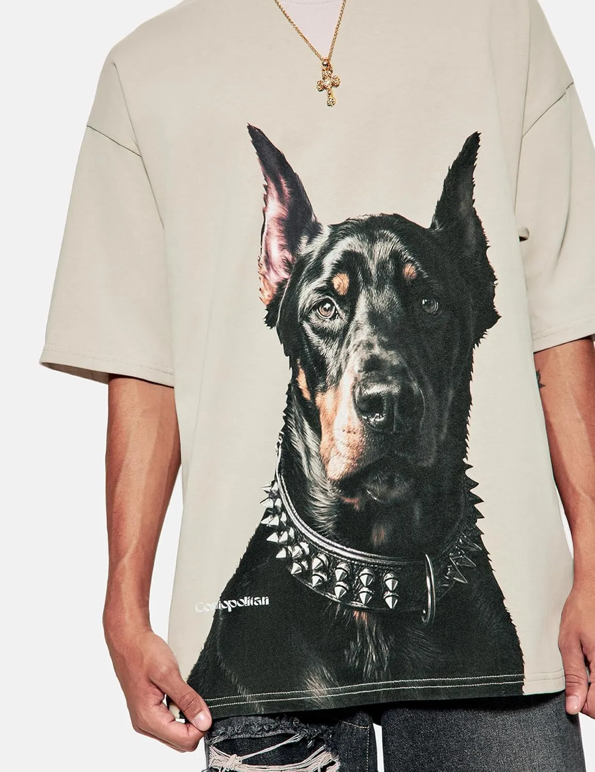 Vamtac Mens Oversized Doberman Graphic Tees Shirt Casual Summer Tops Streetwear Aesthetic T-Shirt Unisex