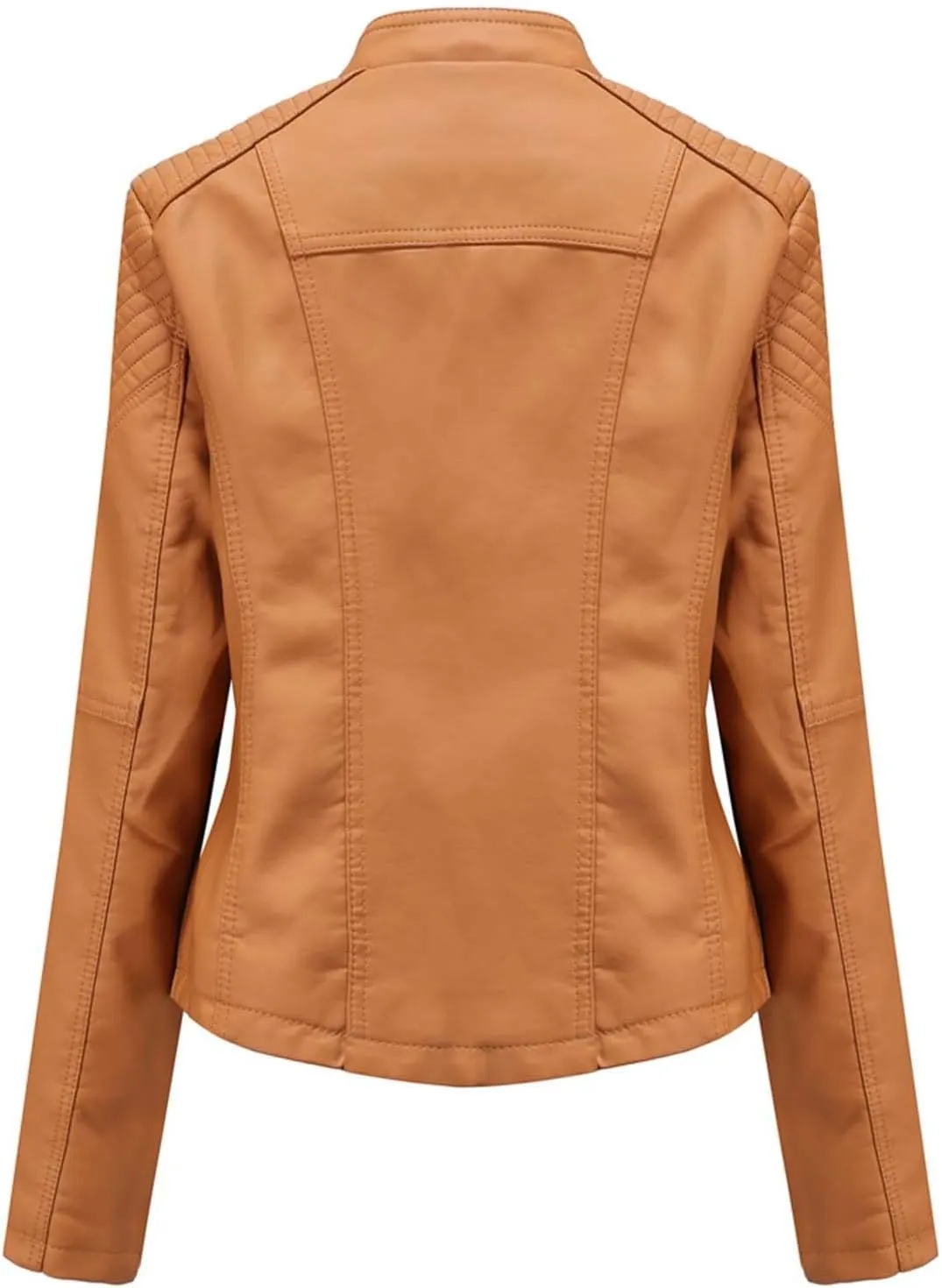 Women's Faux Leather Jacket Varsity Moto Biker Bomber Jackets Casual Lightweight Outerwear Short Coats