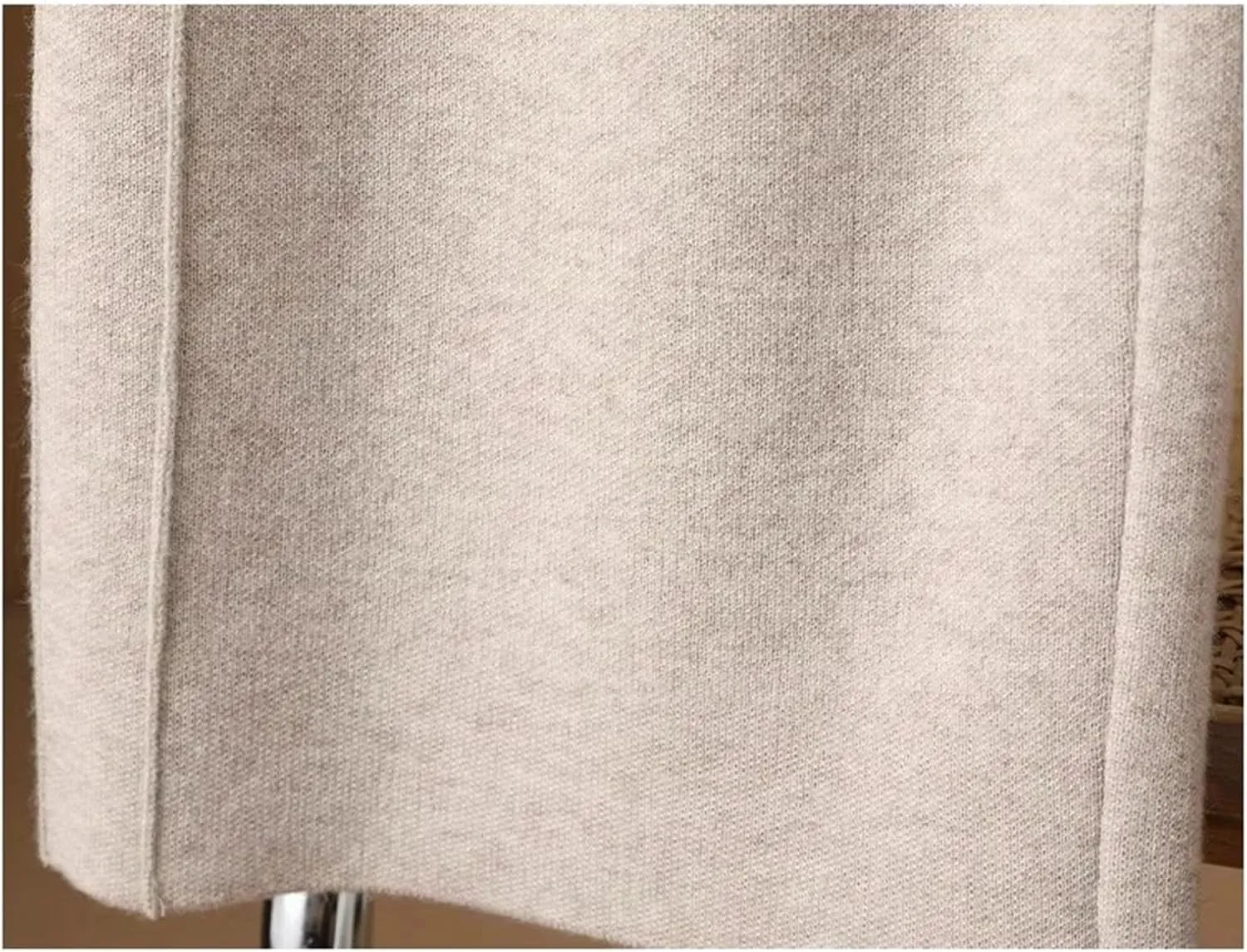 Women's High Waist Wide-Leg Pants Winter Loose Straight Knit Wool Pants Grandma Mop Trousers