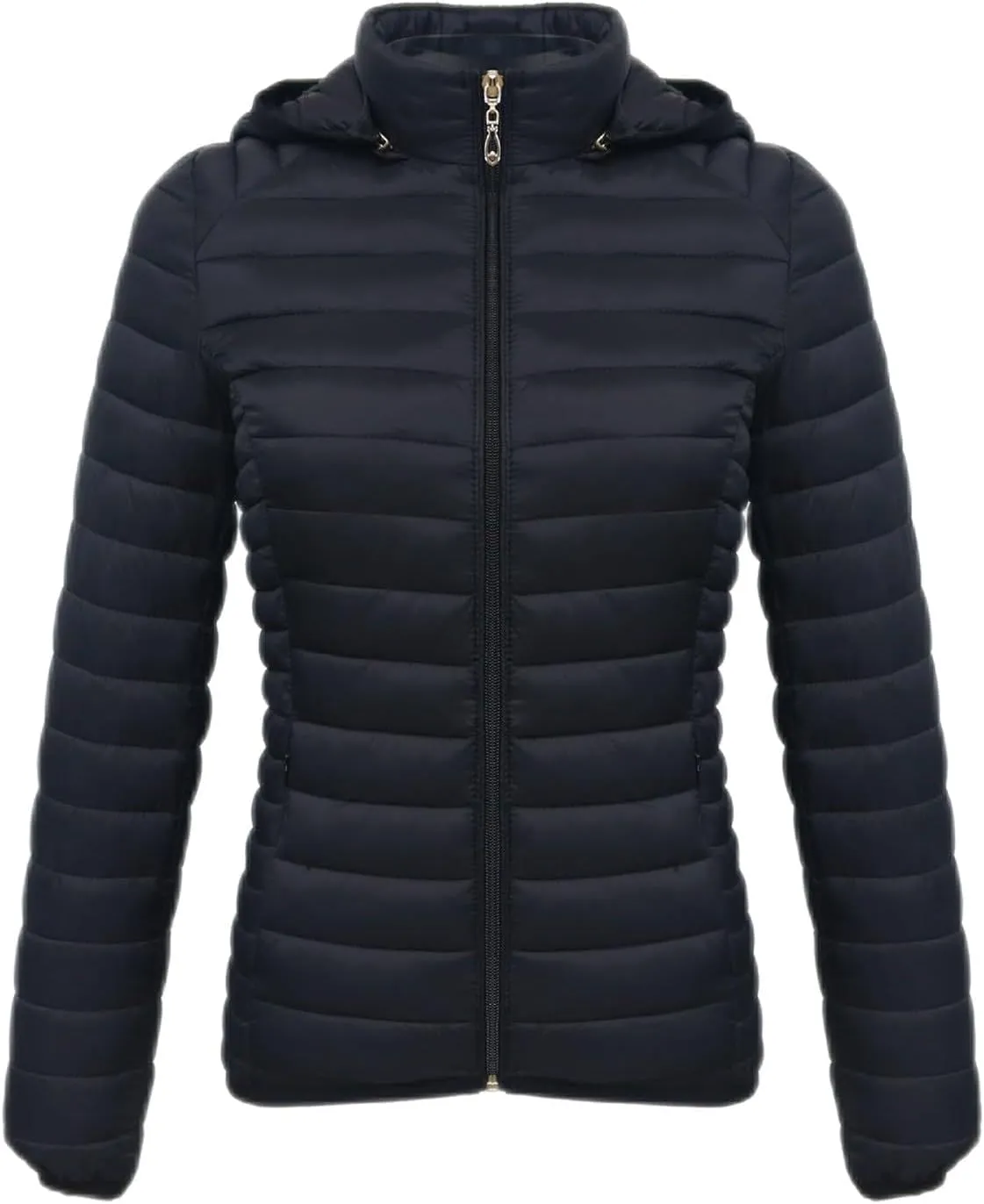 Womens Puffer Jacket Lightweight Packable Down Jacket with Removable Hoodie Soft Warm Petite Coat 2024 Winter Outerwear