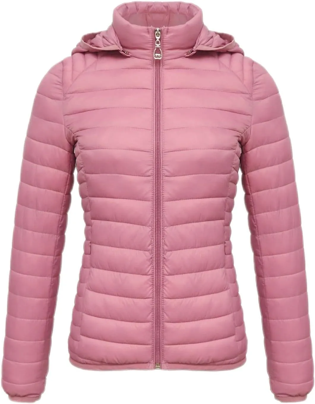 Womens Puffer Jacket Lightweight Packable Down Jacket with Removable Hoodie Soft Warm Petite Coat 2024 Winter Outerwear