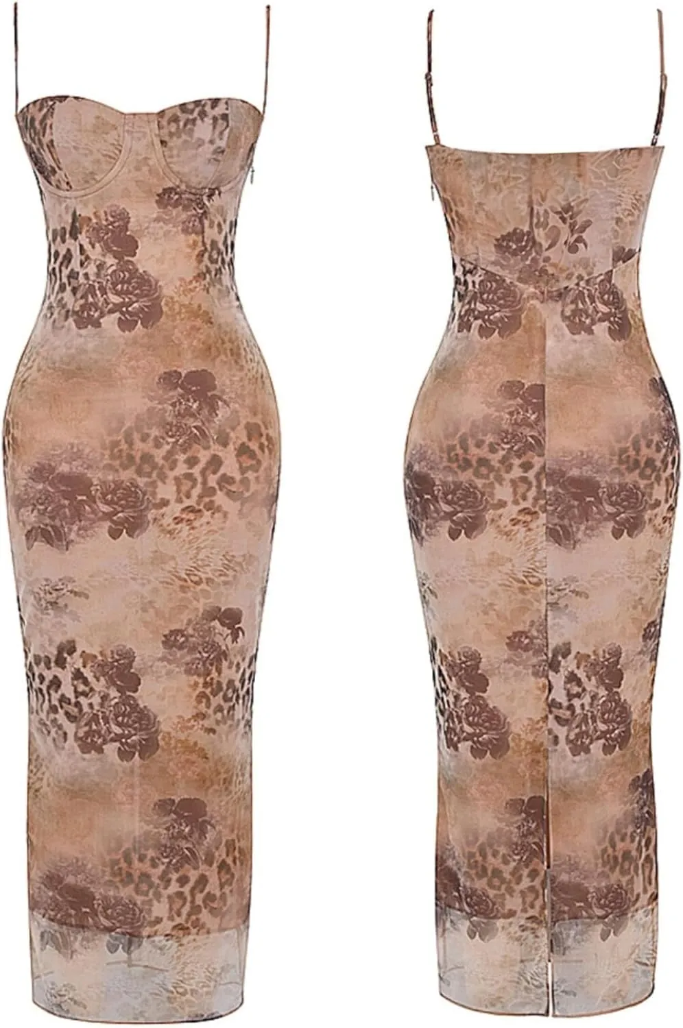 Womens Sexy V Neck Satin Maxi Dresses Spaghetti Strap Floral Print Dresses Slim Fit Elegant Long Dresses Night Party Outfits